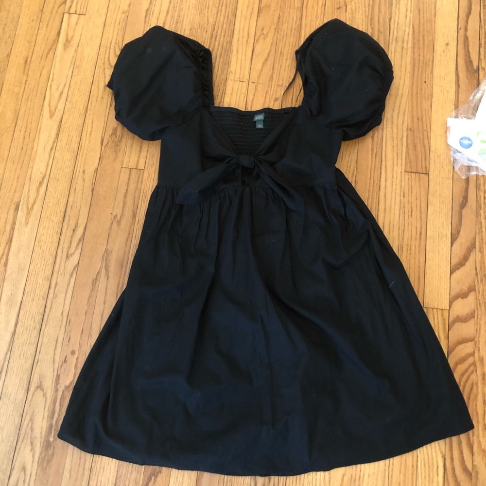 Wild Fable Black Dress Puff Sleeves